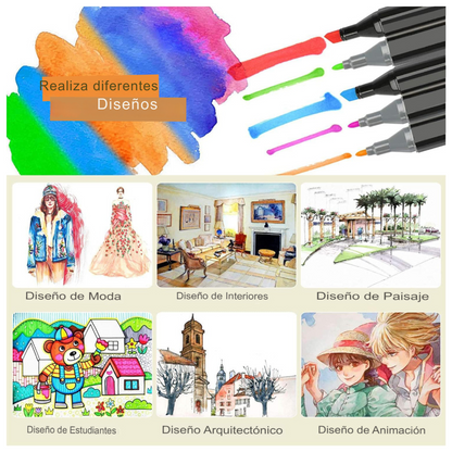 🎨Set de Marcadores Artísticos 48 Colores✨