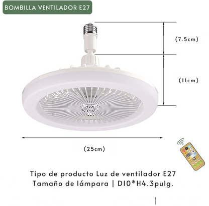 💨 VENTILADOR DE TECHO CON AMPOLLETA LED 🌟