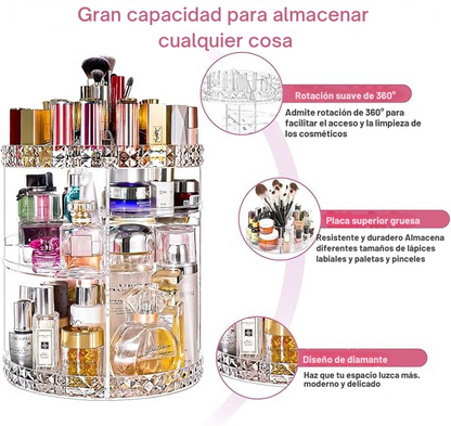 🌸Organizador de Maquillaje 360°💖